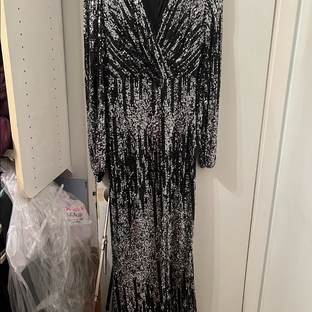 Betsy Adam sparkle gown